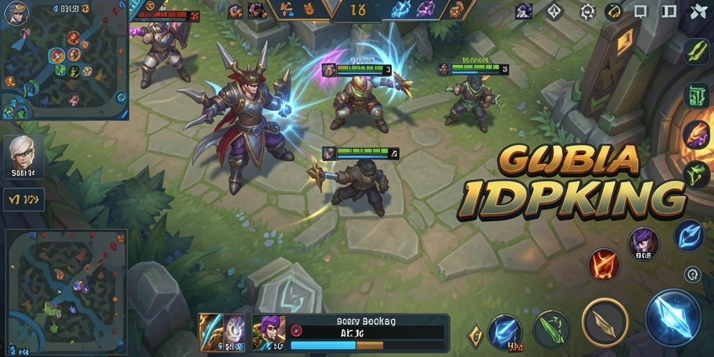 Tampilan gameplay seru IDPKING dalam mode MOBA yang kompetitif.