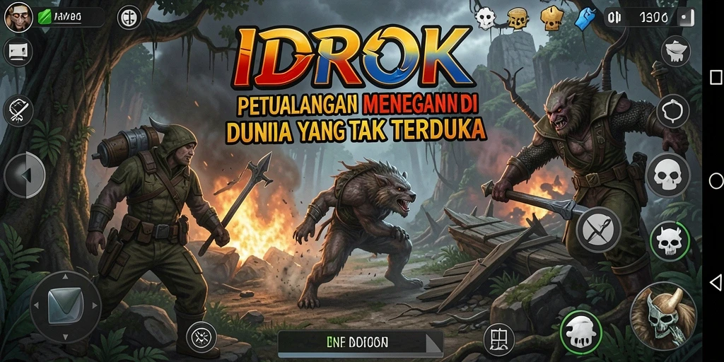 Tampilan gameplay seru dan penuh aksi di IDROK.