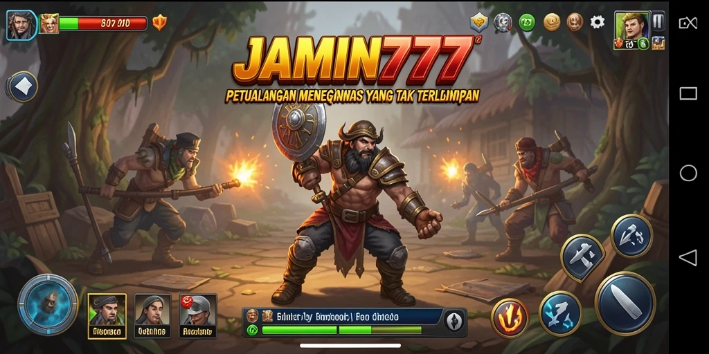 Tampilan gameplay menegangkan dari game petualangan JAMIN777.