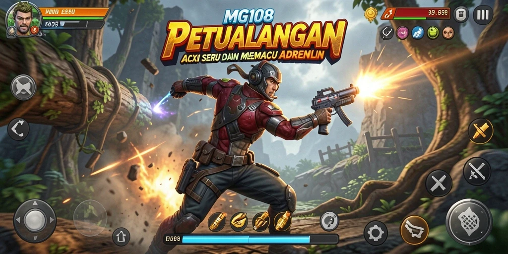 Tampilan gameplay MG108 yang mendebarkan dan penuh aksi.