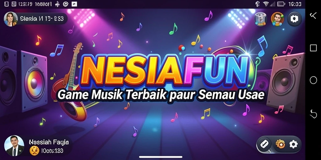 Tampilan gameplay NESIAFUN yang penuh warna dan interaktif.