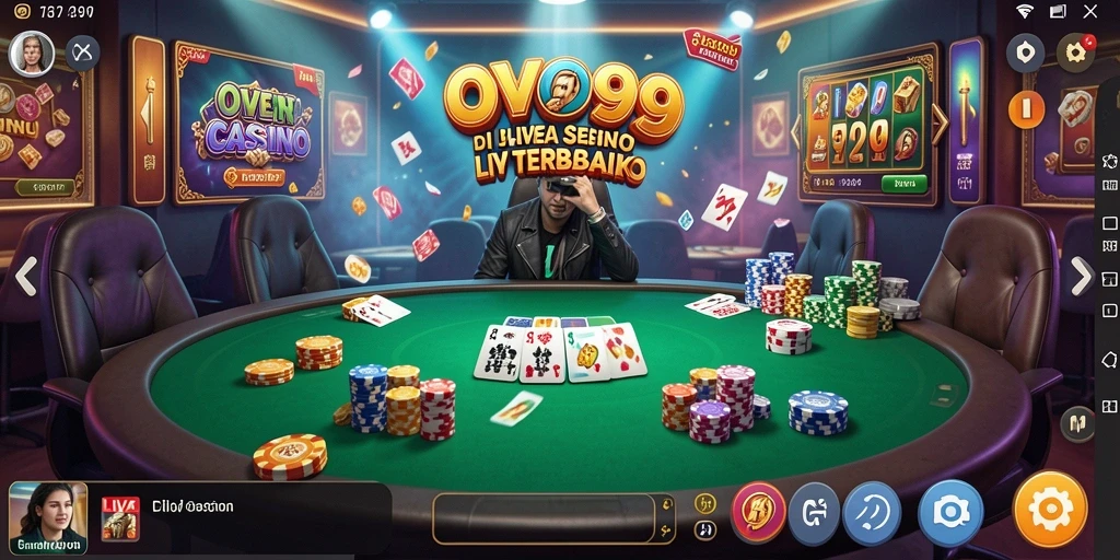 Screenshot OVO99 menampilkan gameplay seru dari Live Casino.