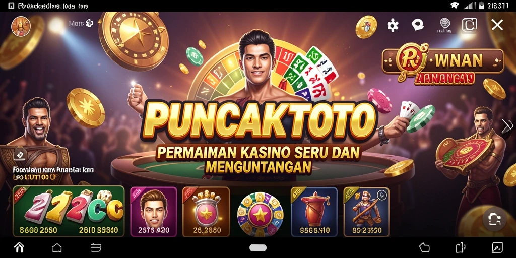 Tampilan gameplay seru dalam aplikasi PUNCAKTOTO yang penuh aksi.