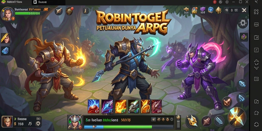 Tampilan gameplay seru dari ROBINTOGEL dalam aksi ARPG.