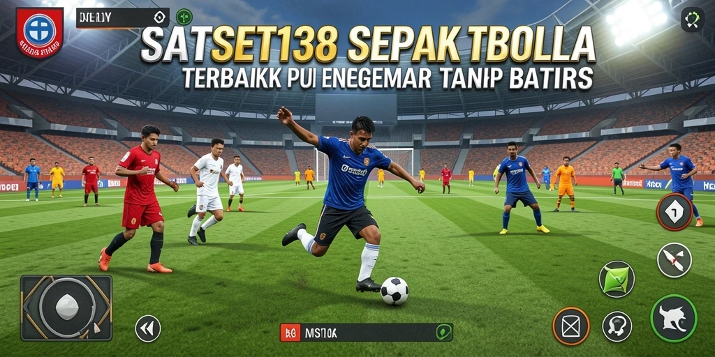 Screenshot SATSET138 menampilkan aksi seru permainan sepak bola.