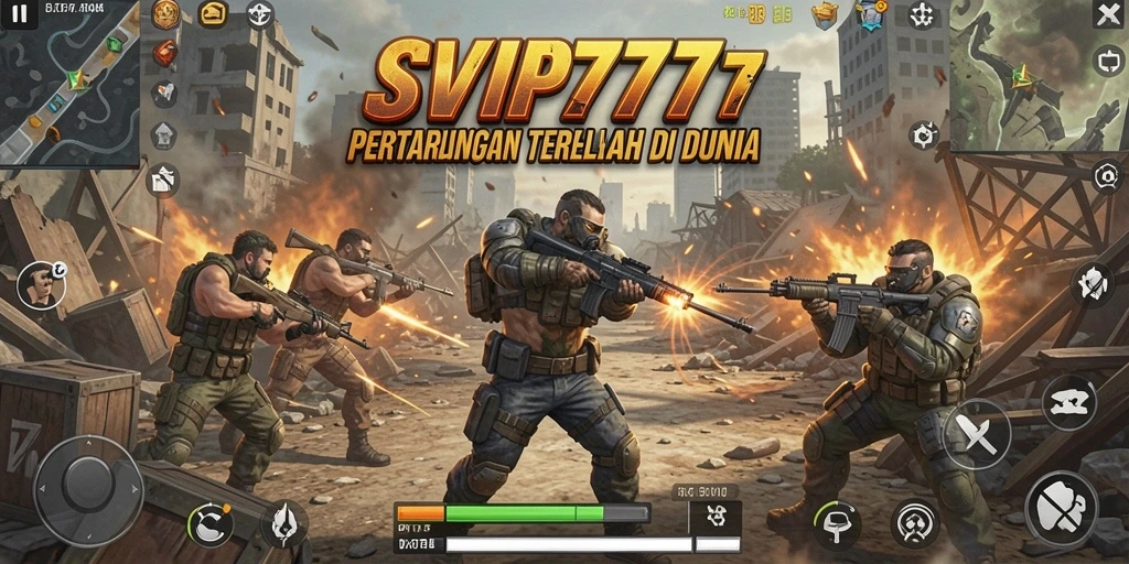 Gameplay seru dari SVIP777 dalam pertempuran Battle Royale.